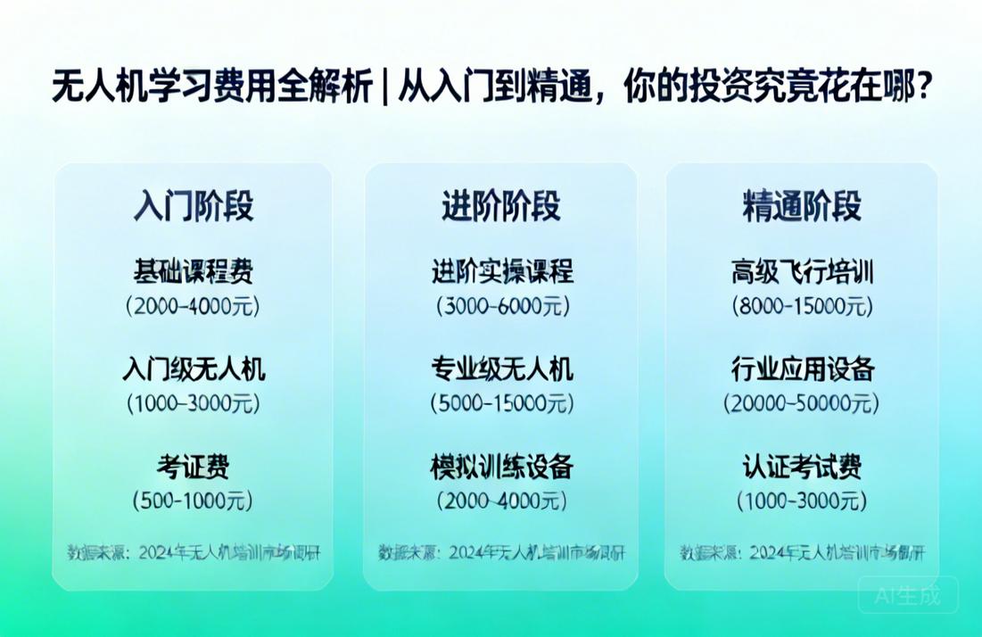 无人机学习费用全解析|从入门到精通，你的投资究竟花在哪？