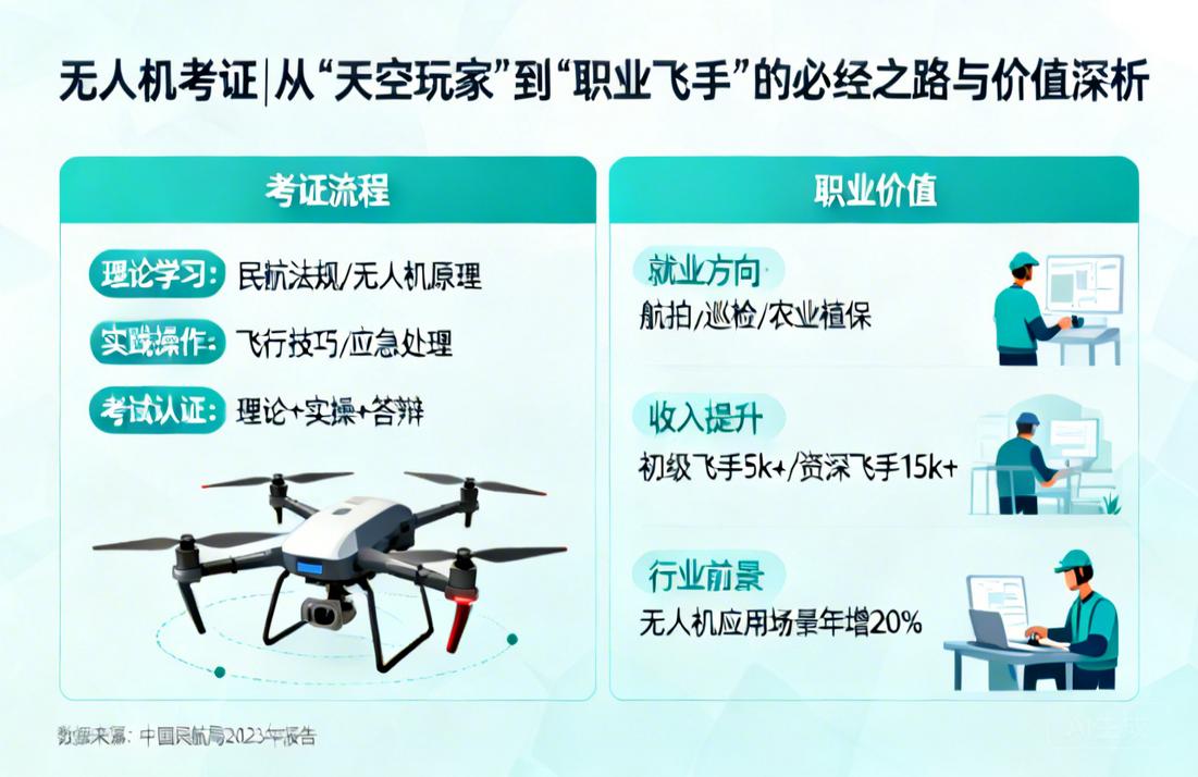 无人机考证|从“天空玩家”到“职业飞手”的必经之路与价值深析