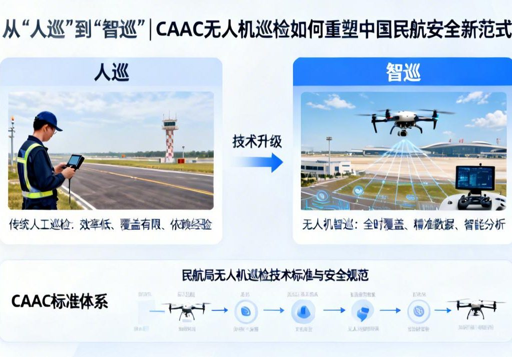 从“人巡”到“智巡”|CAAC无人机巡检如何重塑中国民航安全新范式