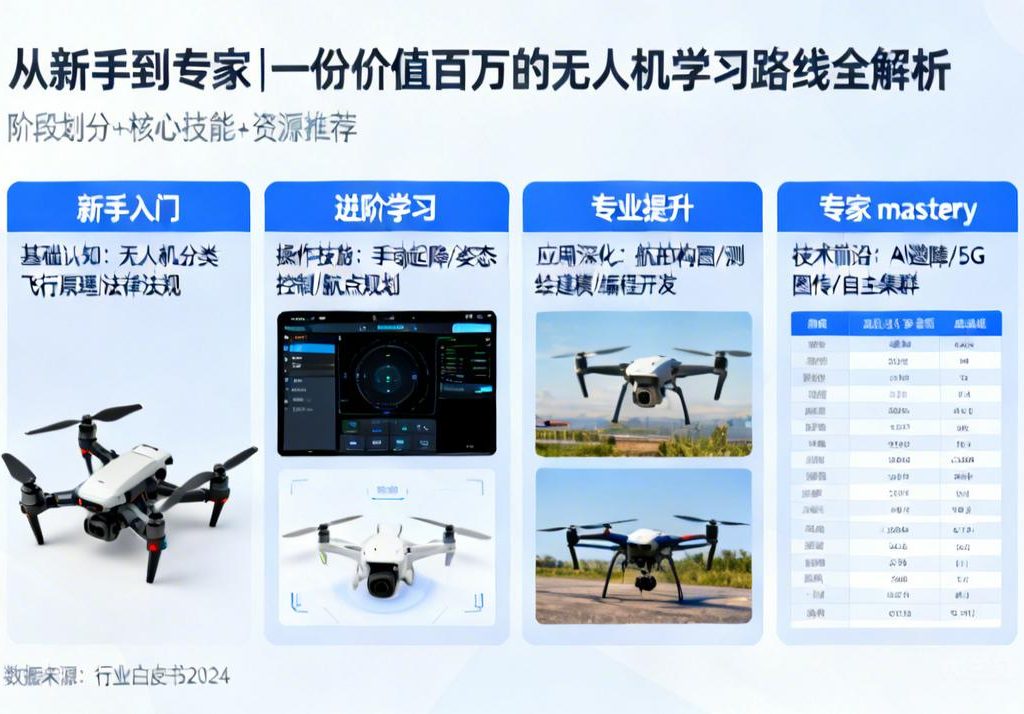 从新手到专家|一份价值百万的无人机学习路线全解析