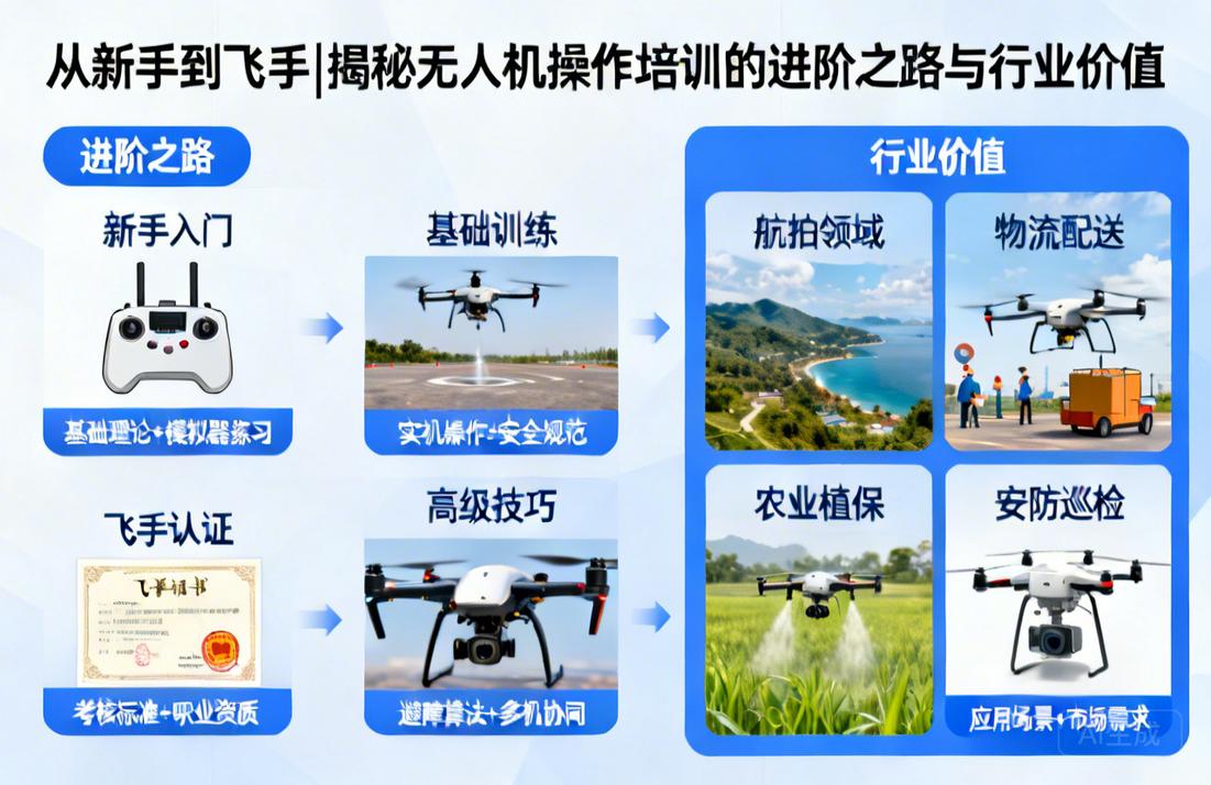 从新手到飞手|揭秘无人机操作培训的进阶之路与行业价值