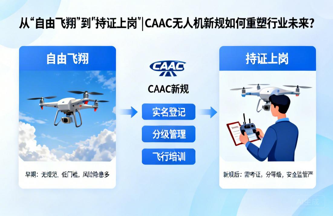 从“自由飞翔”到“持证上岗”|CAAC无人机新规如何重塑行业未来？
