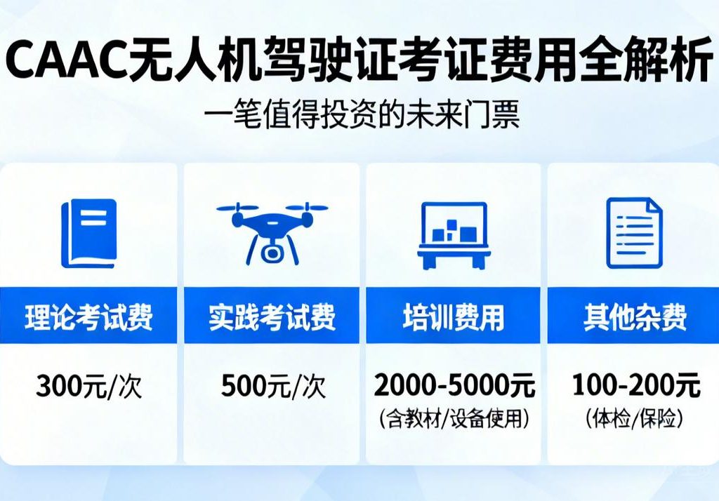 CAAC无人机驾驶证考证费用全解析|一笔值得投资的未来门票