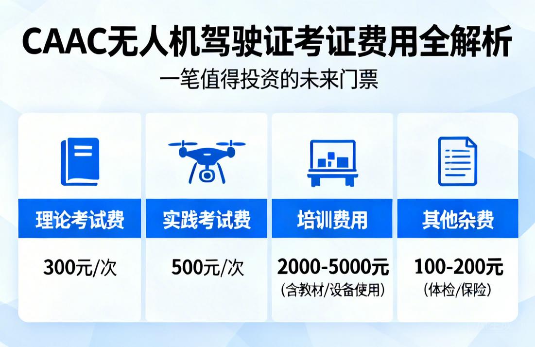 CAAC无人机驾驶证考证费用全解析|一笔值得投资的未来门票