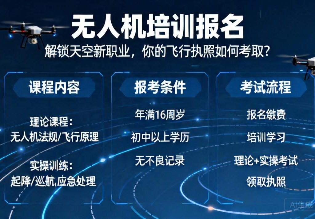 无人机培训报名|解锁天空新职业，你的飞行执照如何考取？