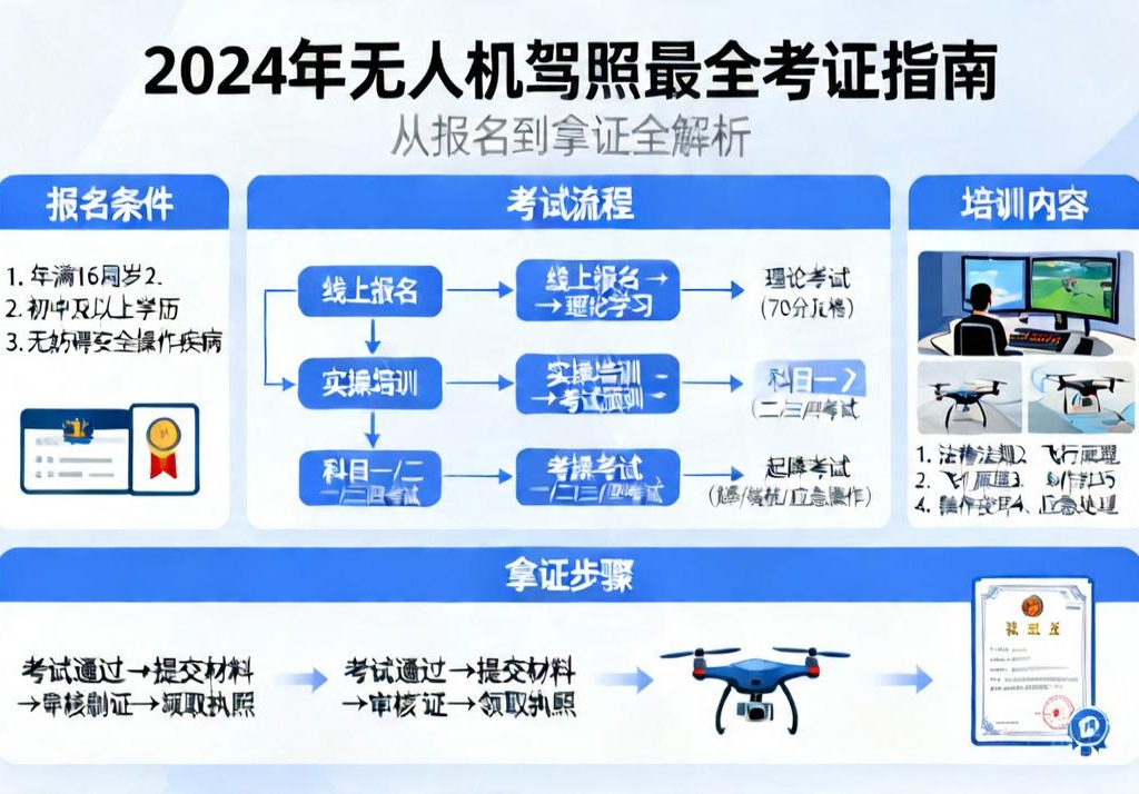 无人机驾照哪里考？2024年最全考证指南|从报名到拿证全解析