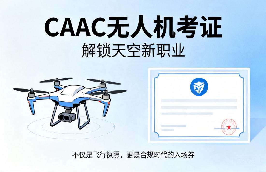 CAAC无人机考证|解锁天空新职业，这不仅是飞行执照，更是合规时代的入场券