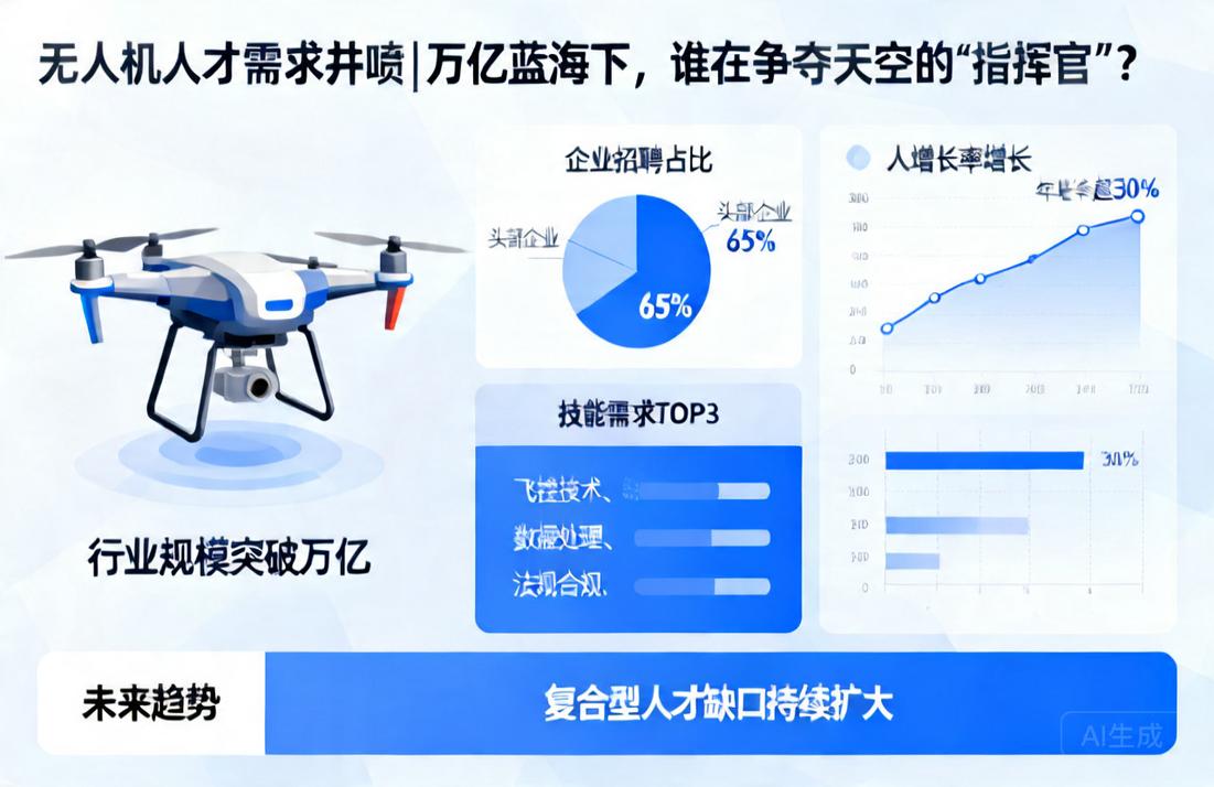 无人机人才需求井喷|万亿蓝海下，谁在争夺天空的“指挥官”？