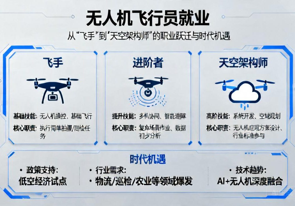 无人机飞行员就业|从“飞手”到“天空架构师”的职业跃迁与时代机遇