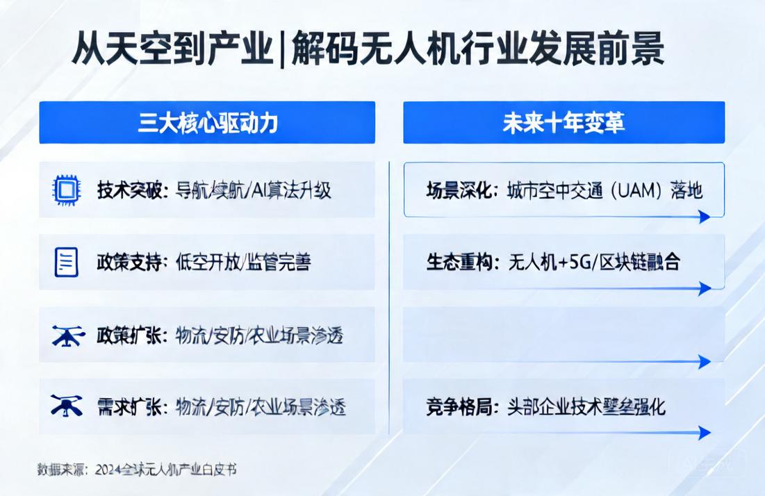 从天空到产业|解码无人机行业发展前景的三大核心驱动力与未来十年变革