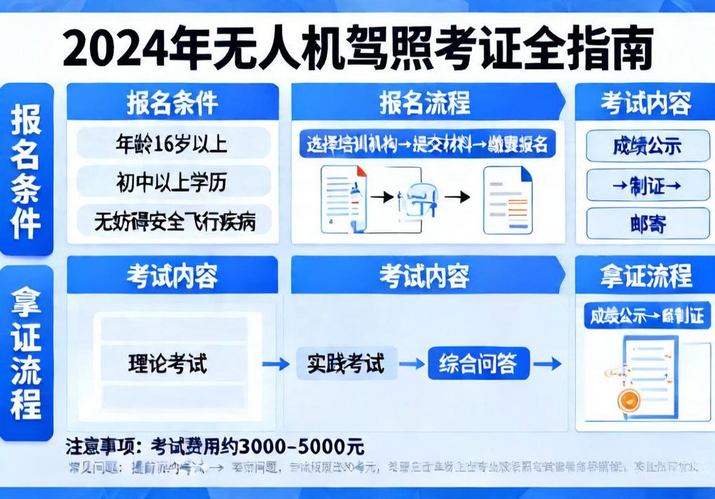 无人机驾照哪里考？2024年最全考证指南，从报名到拿证全解析