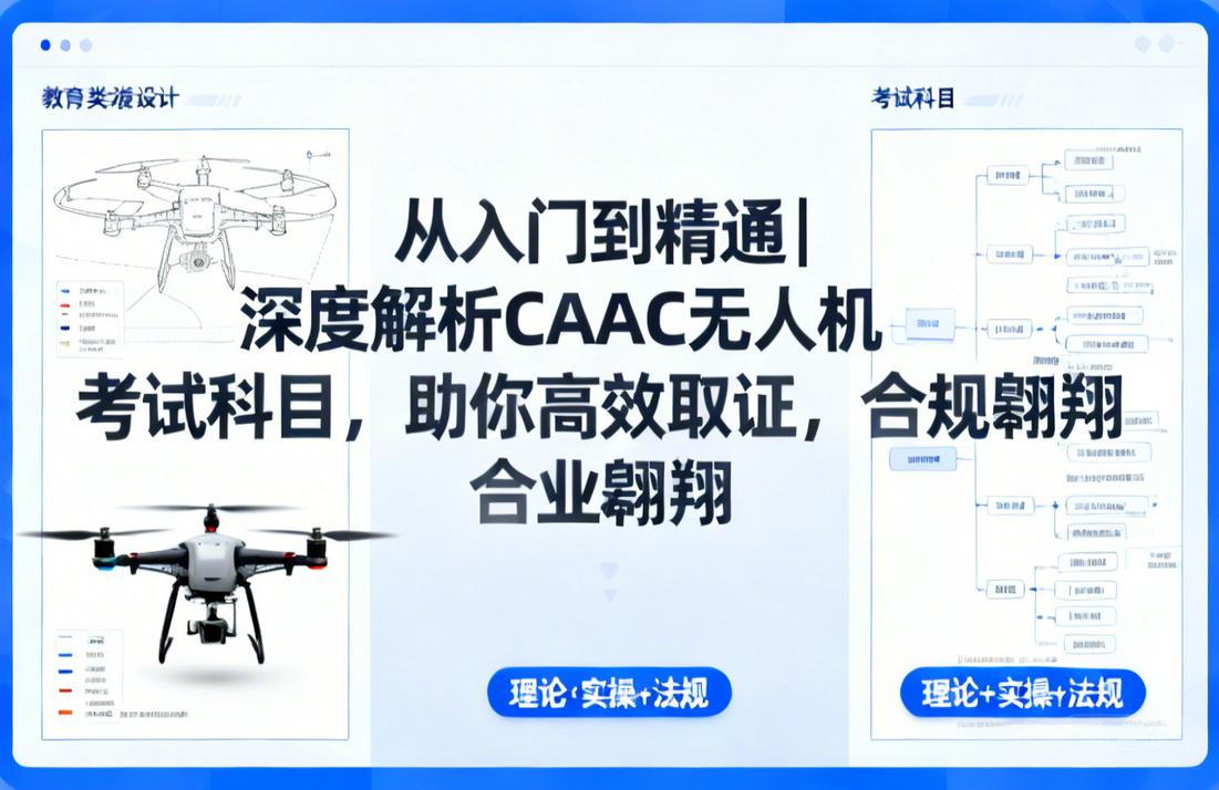 从入门到精通|深度解析CAAC无人机考试科目，助你高效取证，合规翱翔