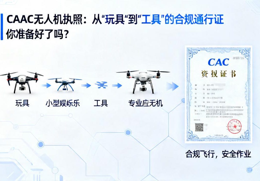 CAAC无人机执照|从“玩具”到“工具”的合规通行证，你准备好了吗？