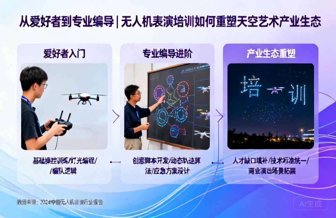 从爱好者到专业编导|无人机表演培训如何重塑天空艺术产业生态