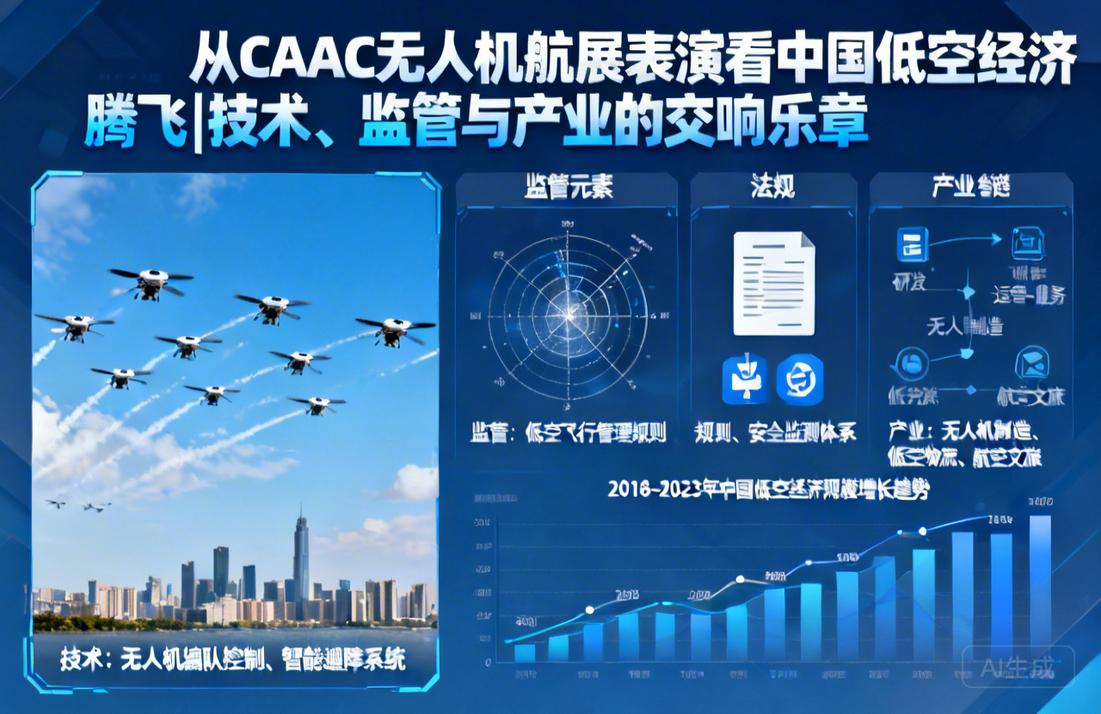 从CAAC无人机航展表演看中国低空经济腾飞|技术、监管与产业的交响乐章