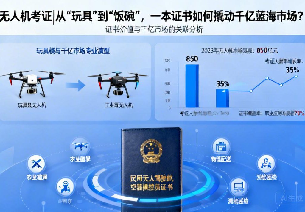 无人机考证|从“玩具”到“饭碗”，一本证书如何撬动千亿蓝海市场？