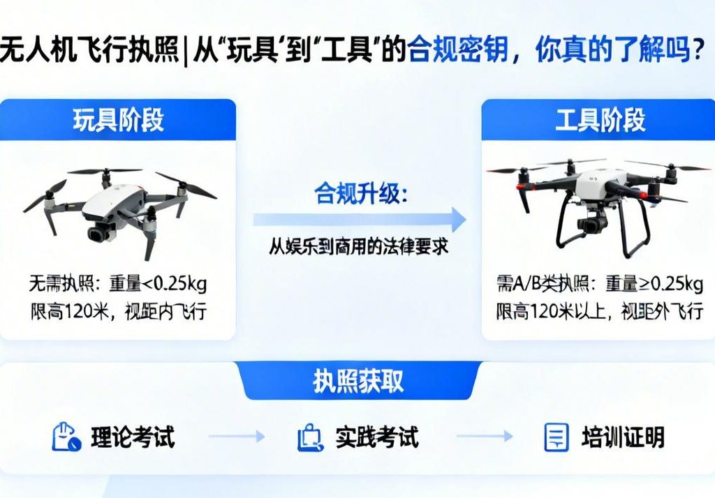 无人机飞行执照|从“玩具”到“工具”的合规密钥，你真的了解吗？