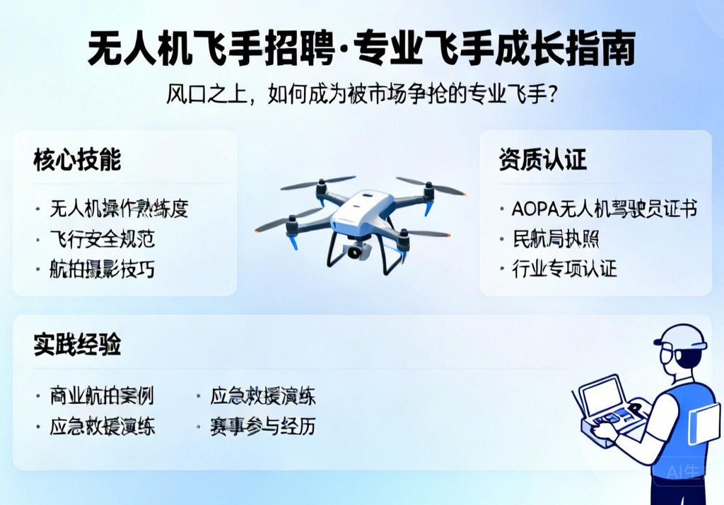 无人机飞手招聘|风口之上，如何成为一名被市场争抢的专业飞手？
