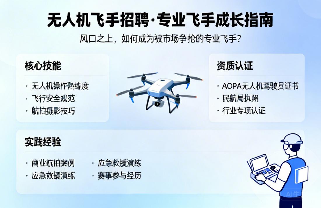 无人机飞手招聘|风口之上，如何成为一名被市场争抢的专业飞手？