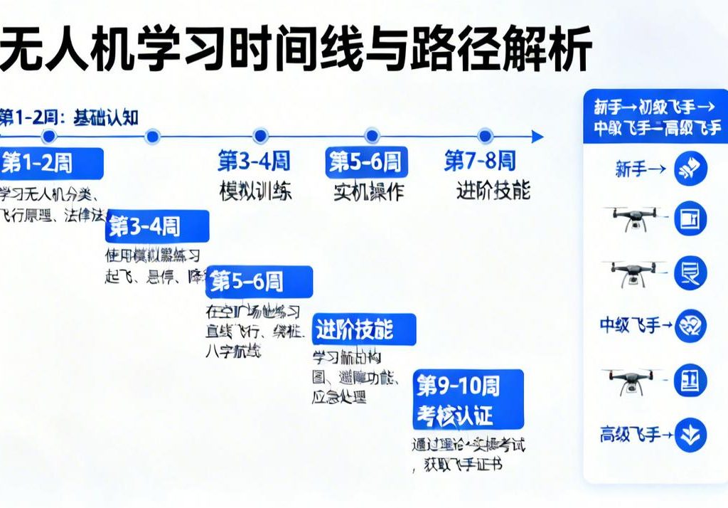 无人机学习要多久？从新手到飞手，一张时间表与深度路径解析