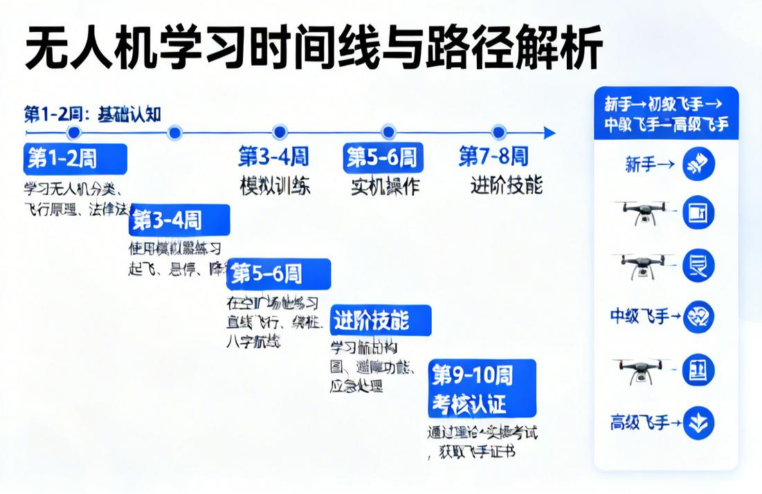 无人机学习要多久？从新手到飞手，一张时间表与深度路径解析