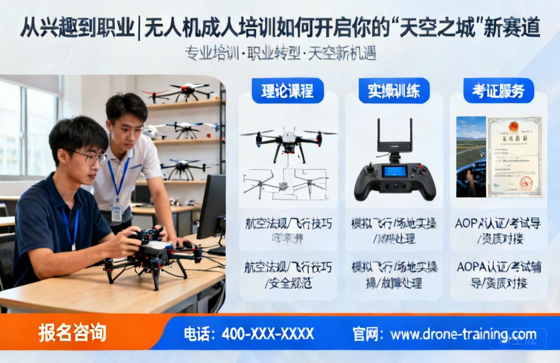 从兴趣到职业|无人机成人培训如何开启你的“天空之城”新赛道