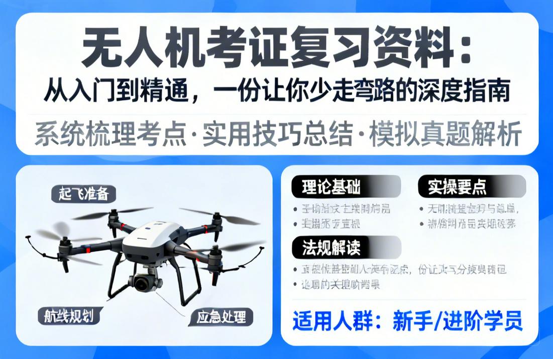 无人机考证复习资料|从入门到精通，一份让你少走弯路的深度指南