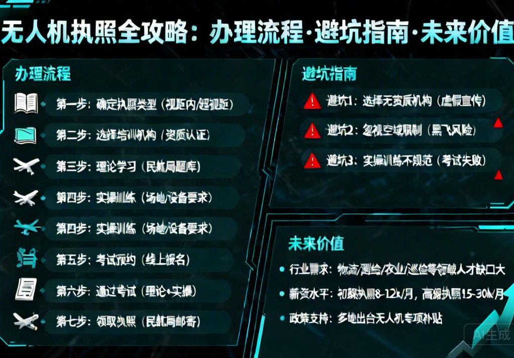 无人机执照哪里办？一篇讲透考证全流程、避坑指南与未来价值