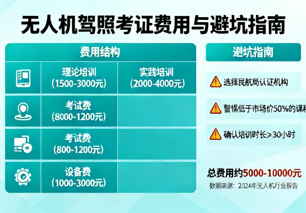 无人机驾照到底要花多少钱？一篇讲透考证费用与避坑指南