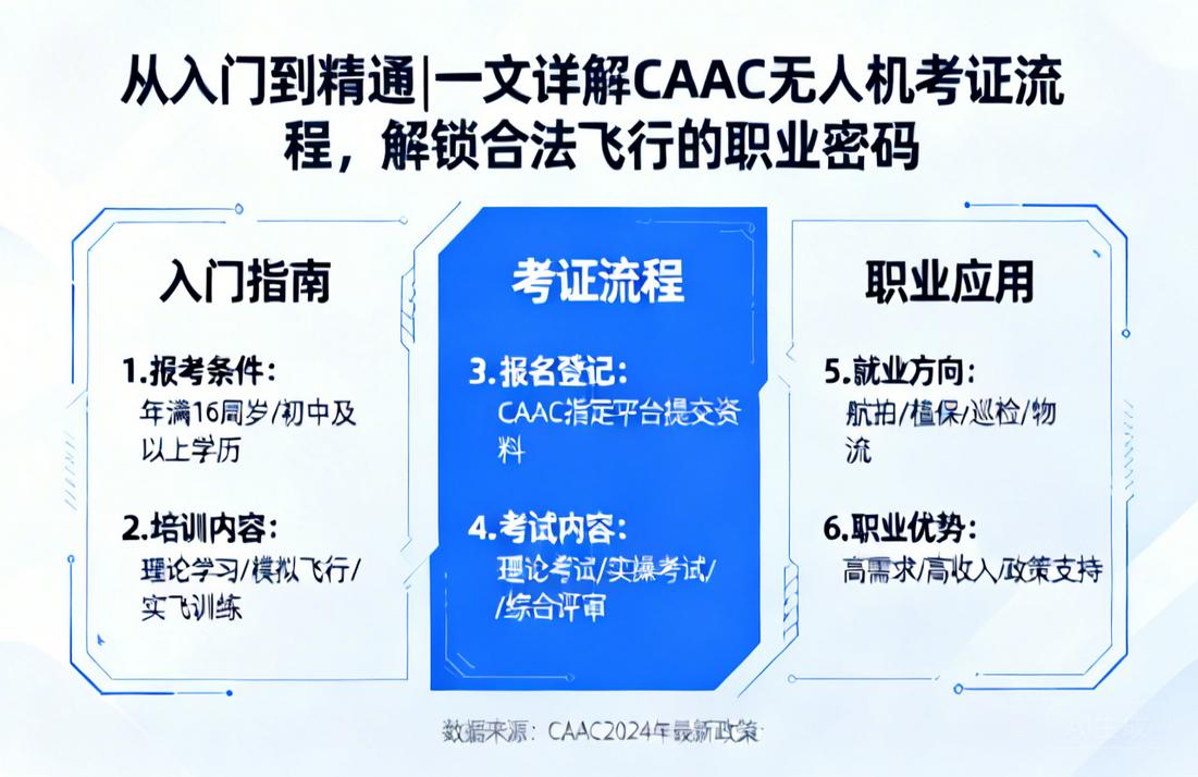 从入门到精通|一文详解CAAC无人机考证流程，解锁合法飞行的职业密码