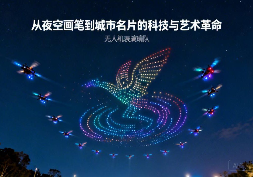无人机表演编队|从夜空画笔到城市名片的科技与艺术革命
