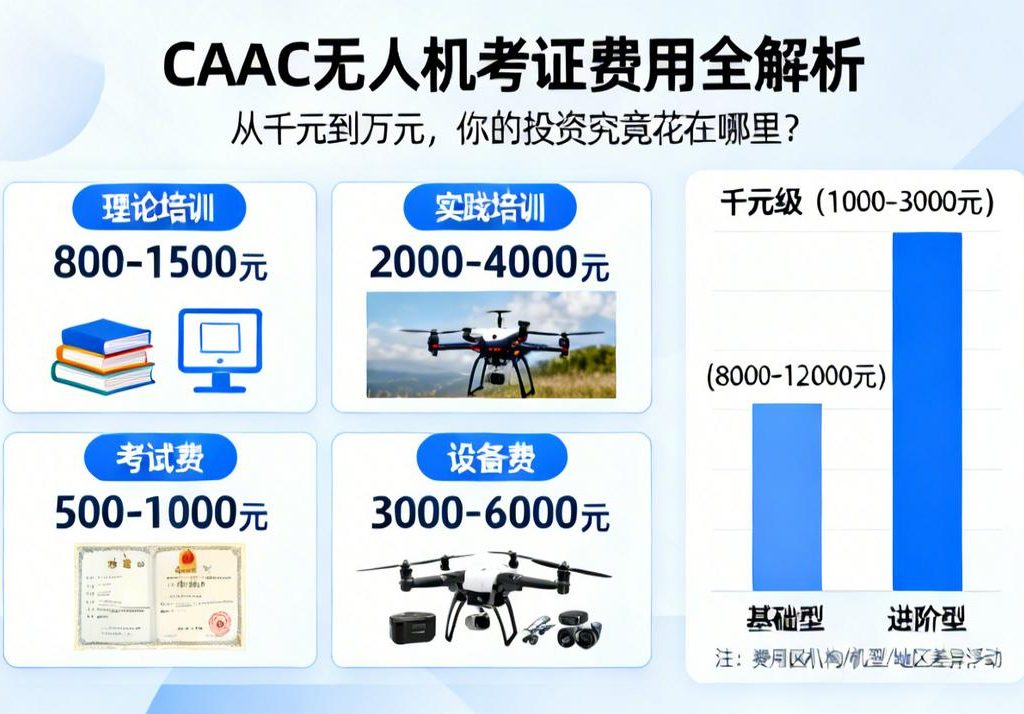 CAAC无人机考证费用全解析|从千元到万元，你的投资究竟花在哪里？