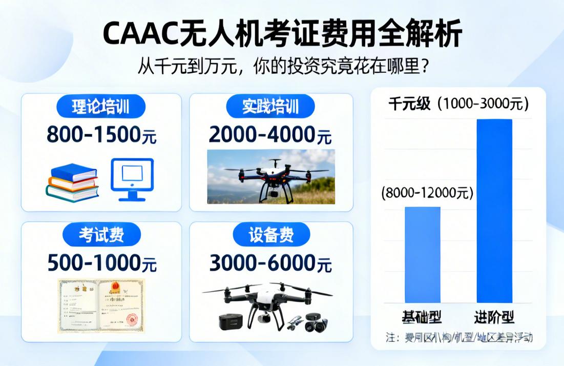CAAC无人机考证费用全解析|从千元到万元，你的投资究竟花在哪里？
