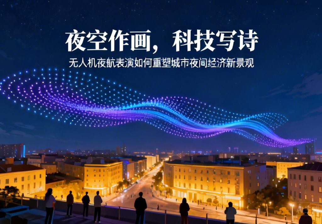 夜空作画，科技写诗|无人机夜航表演如何重塑城市夜间经济新景观