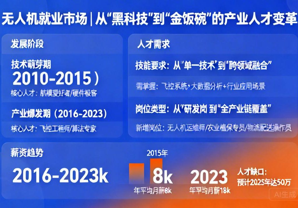 无人机就业市场|从“黑科技”到“金饭碗”的产业人才变革