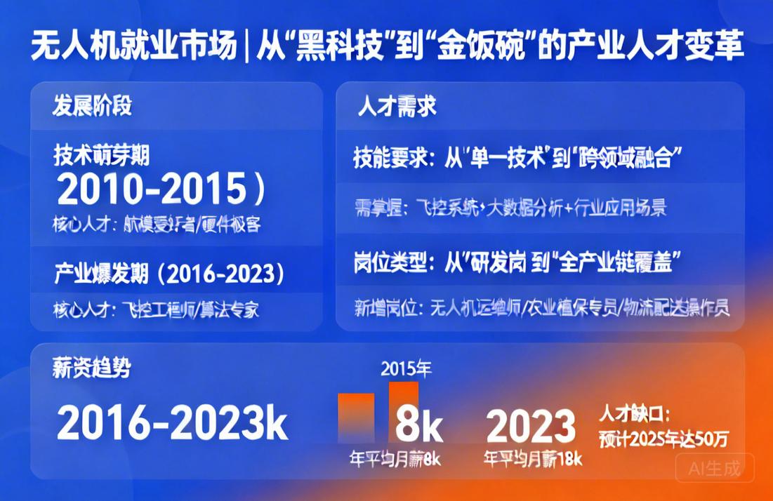 无人机就业市场|从“黑科技”到“金饭碗”的产业人才变革