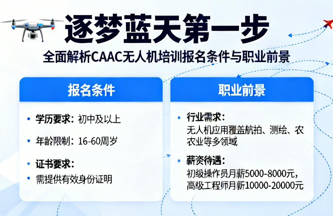 逐梦蓝天第一步|全面解析CAAC无人机培训报名条件与职业前景
