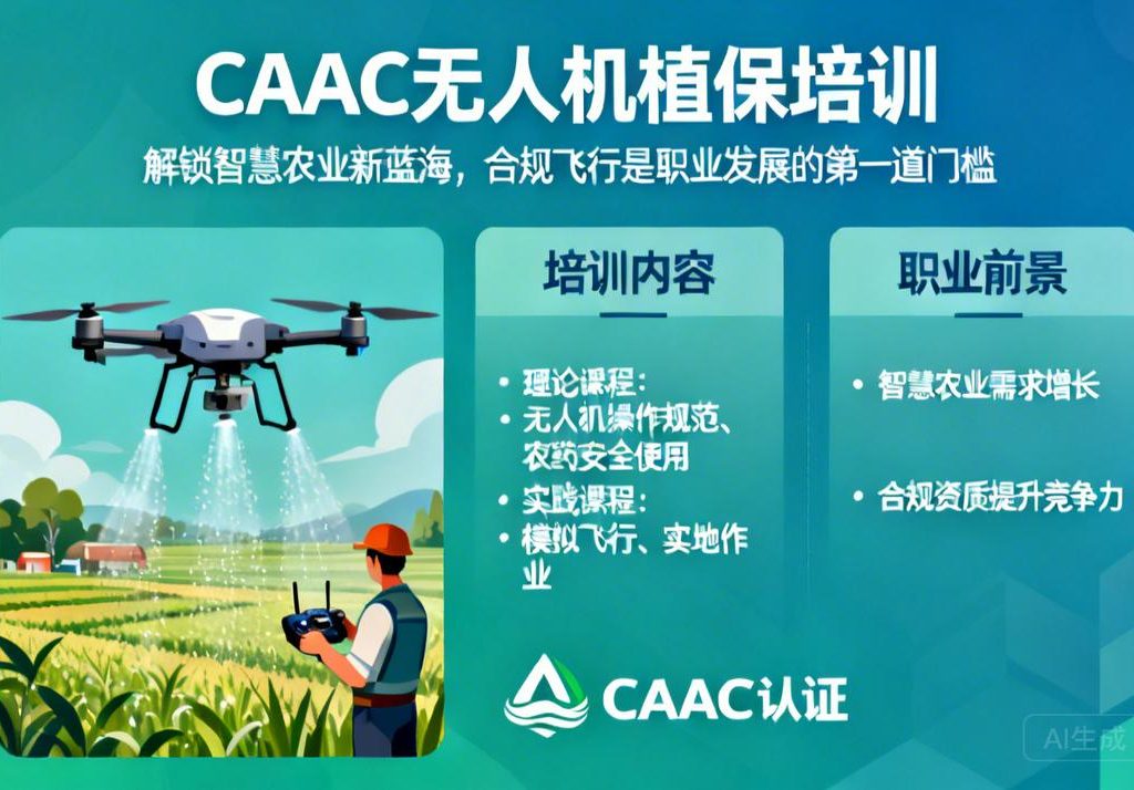 CAAC无人机植保培训|解锁智慧农业新蓝海，合规飞行是职业发展的第一道门槛