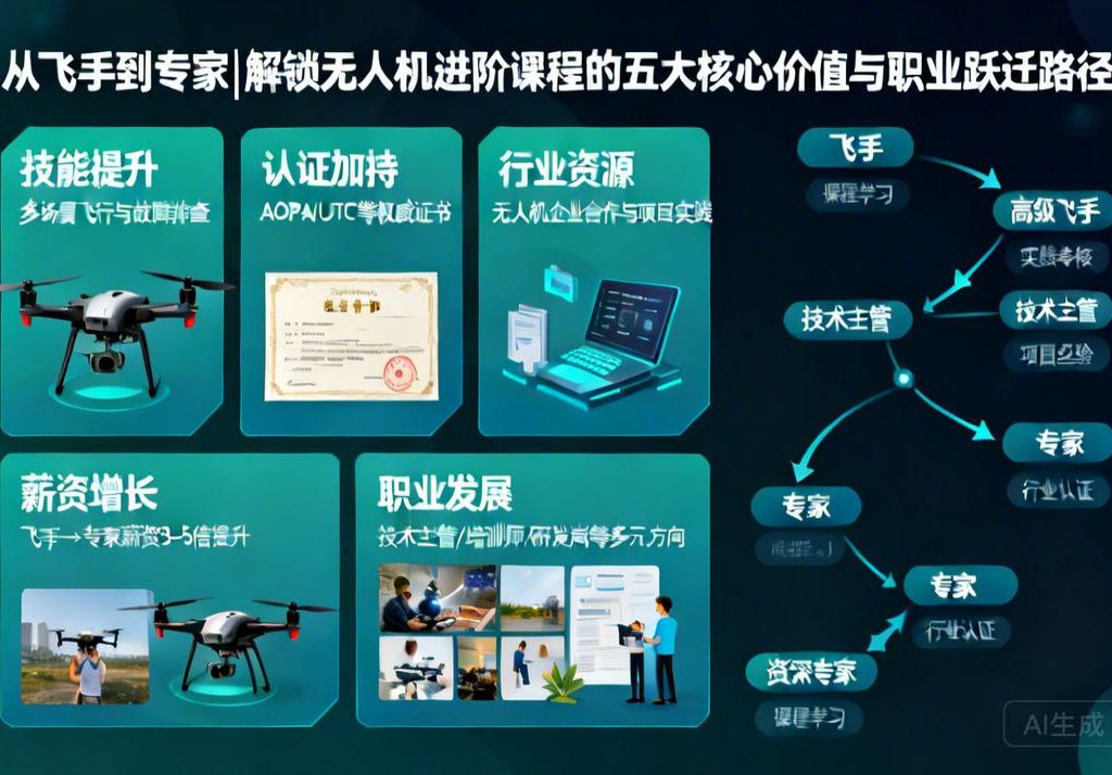 从飞手到专家|解锁无人机进阶课程的五大核心价值与职业跃迁路径