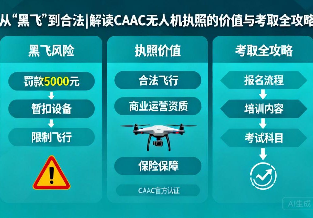 从“黑飞”到合法|解读CAAC无人机执照的价值与考取全攻略