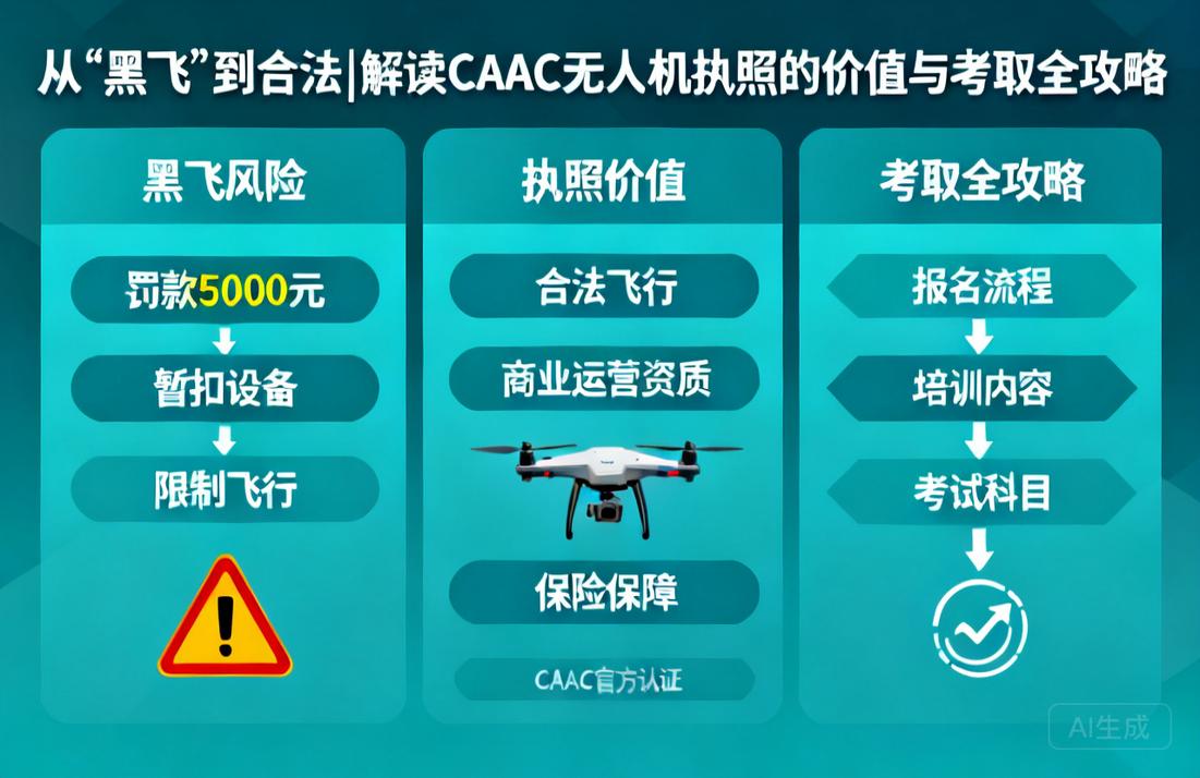 从“黑飞”到合法|解读CAAC无人机执照的价值与考取全攻略