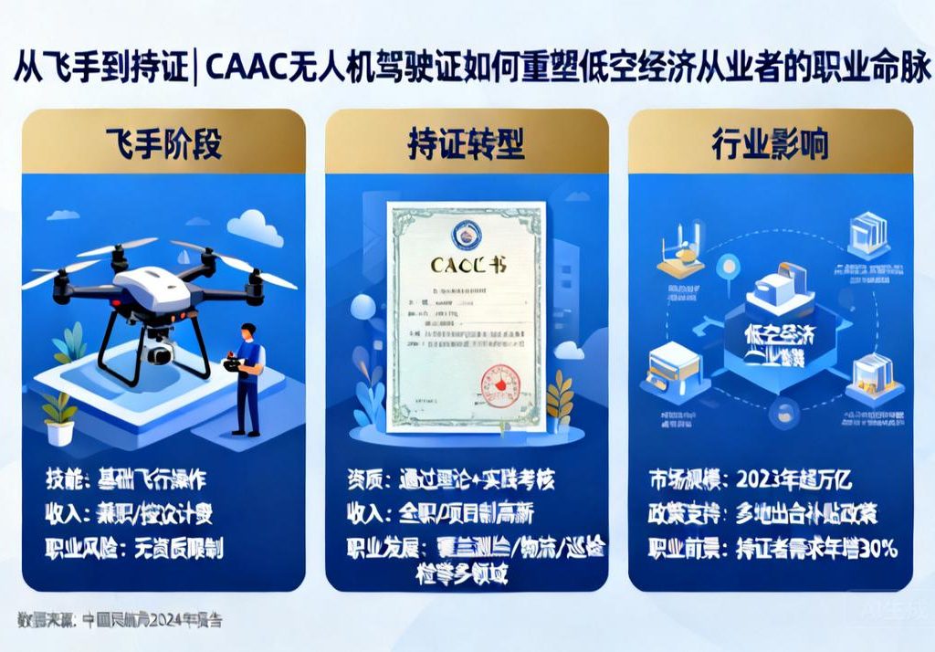 从飞手到持证|CAAC无人机驾驶证如何重塑低空经济从业者的职业命脉