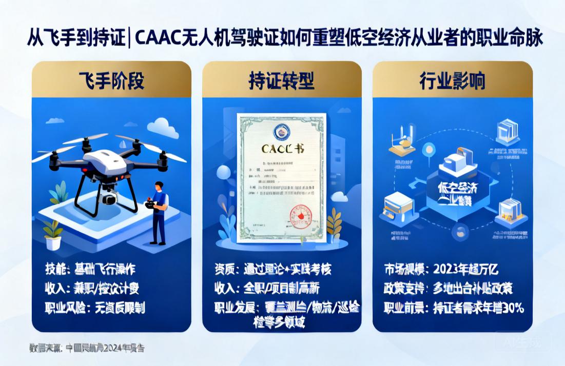 从飞手到持证|CAAC无人机驾驶证如何重塑低空经济从业者的职业命脉